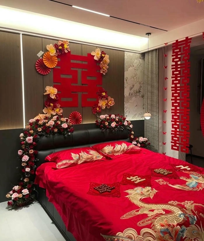 trang trí giường cưới đẹp nhất