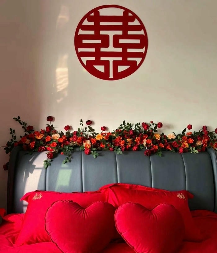 trang trí giường cưới xinh cực