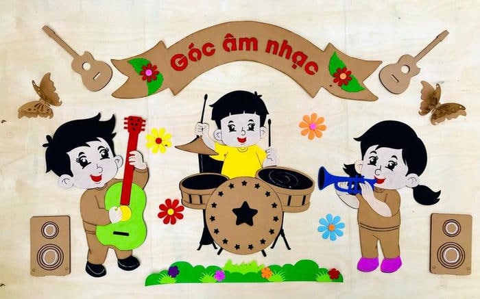 trang trí góc âm nhạc cute