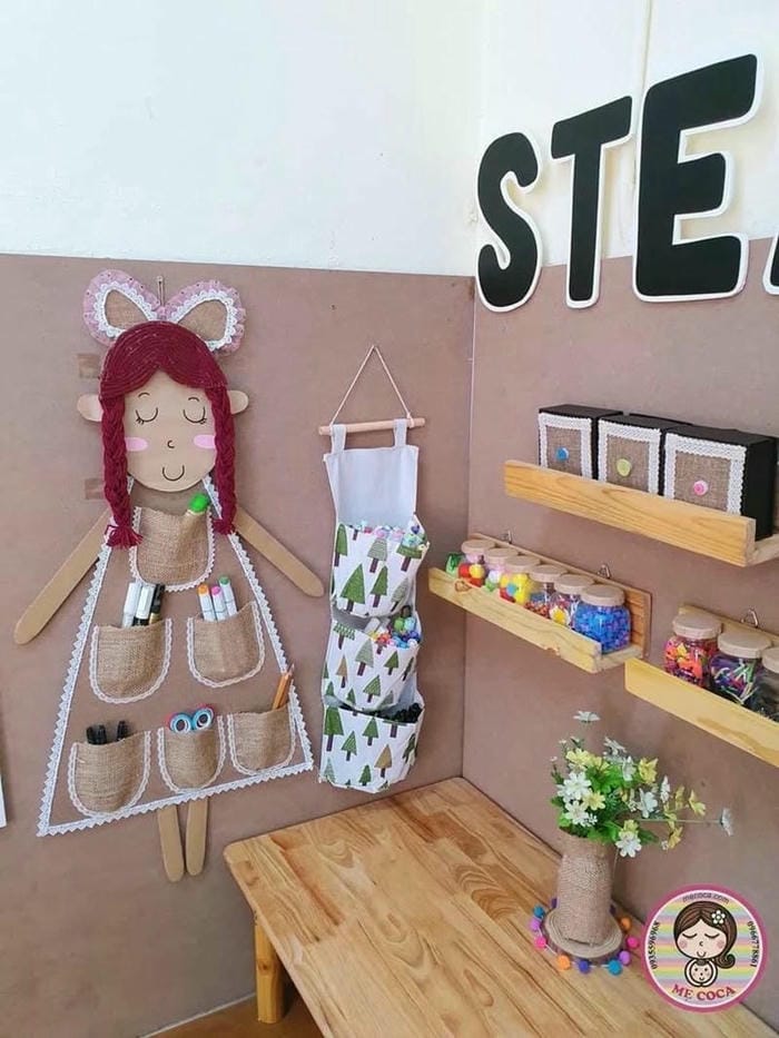 trang trí góc xây dựng steam đẹp nhất búp bê