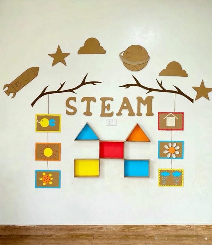trang trí góc xây dựng steam đẹp nhất dán tường