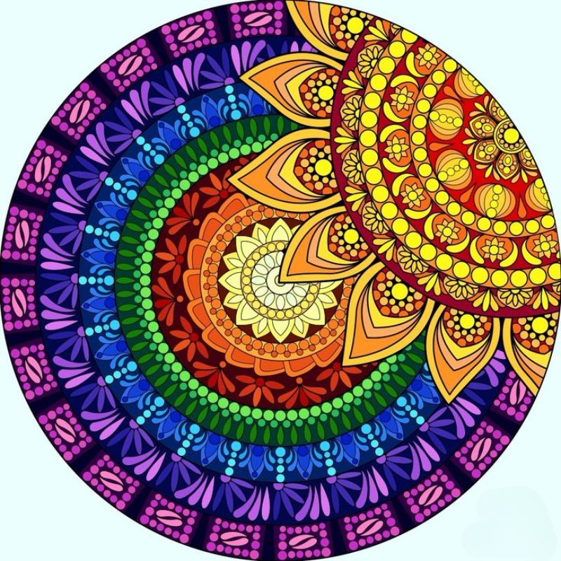 trang trí hình tròn mặt trời