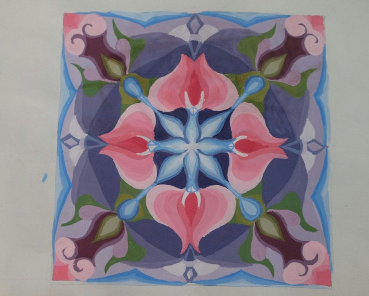 trang trí hình vuông tối