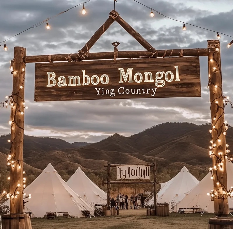 trang trí lều trại bamboo