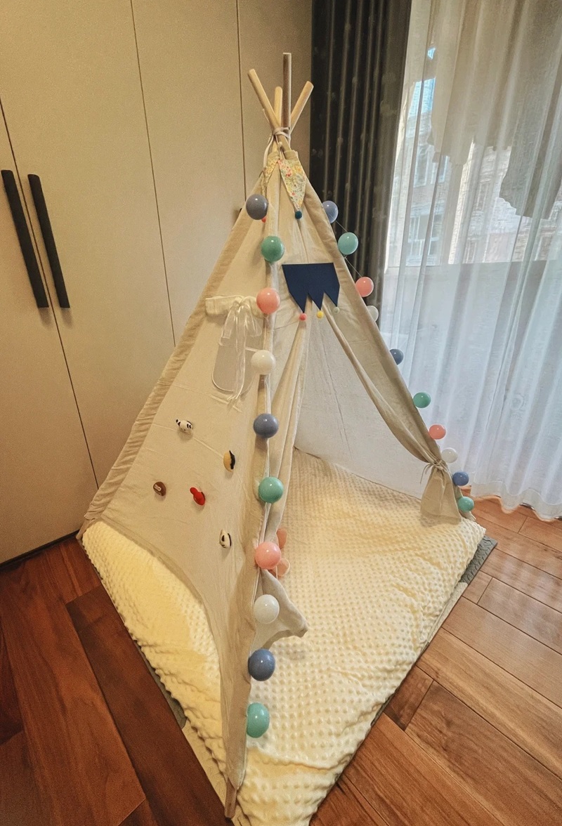 trang trí lều trại cho bé