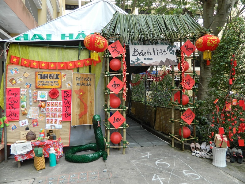 trang trí lều trại cổng tre