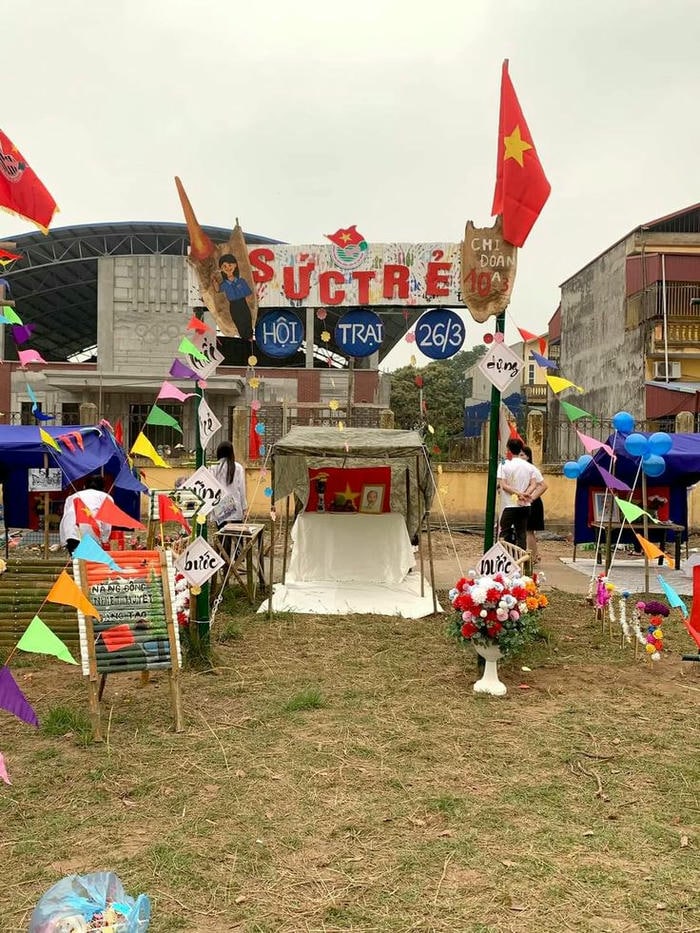 trang trí lều trại lớp 8 cực cute