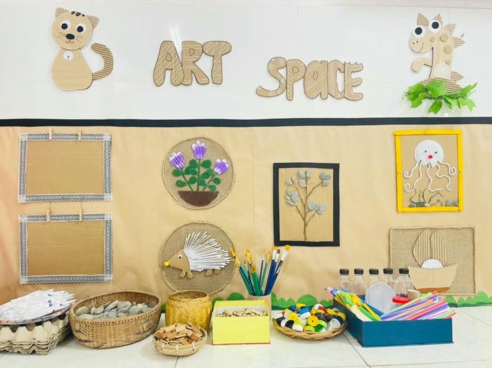 trang trí lớp học mầm non cực cute