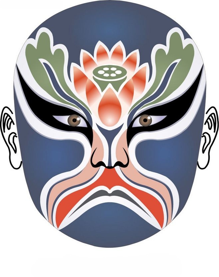 trang trí mặt nạ truyền thống hoa sen