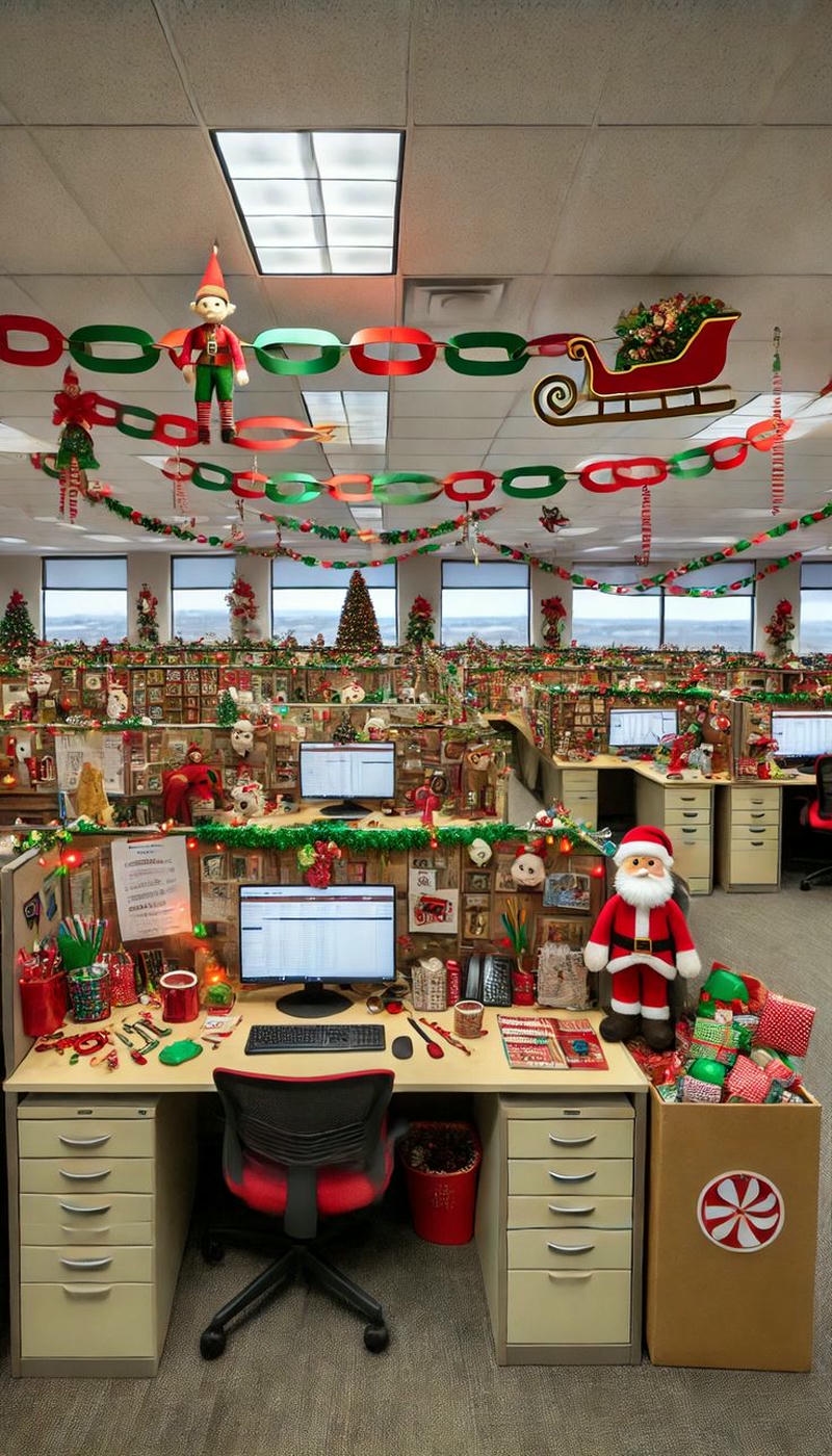 trang trí noel văn phòng chất nhất
