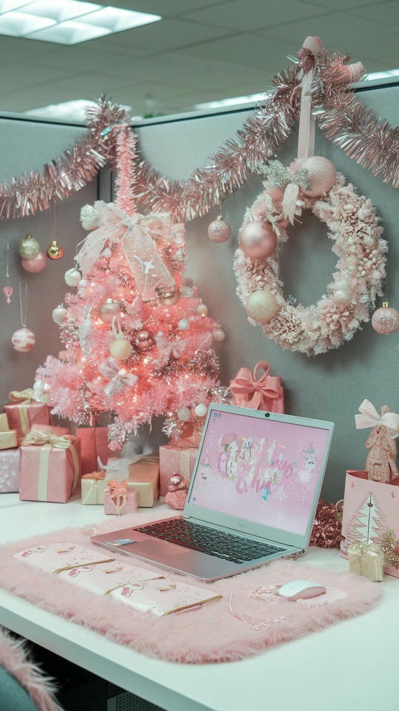 trang trí noel văn phòng cute