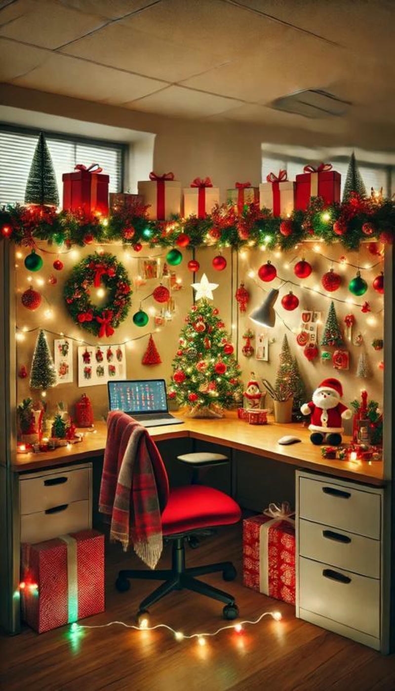 trang trí noel văn phòng