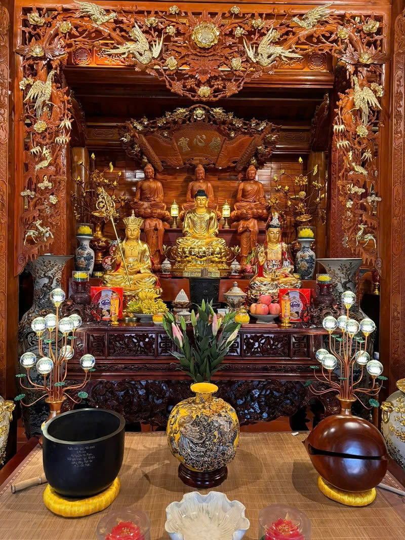 trang trí phòng thờ tượng phật