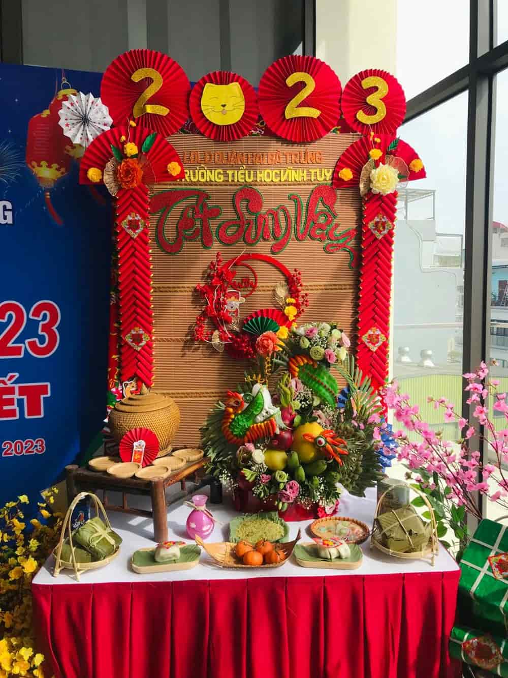 trang trí tết lớp mầm