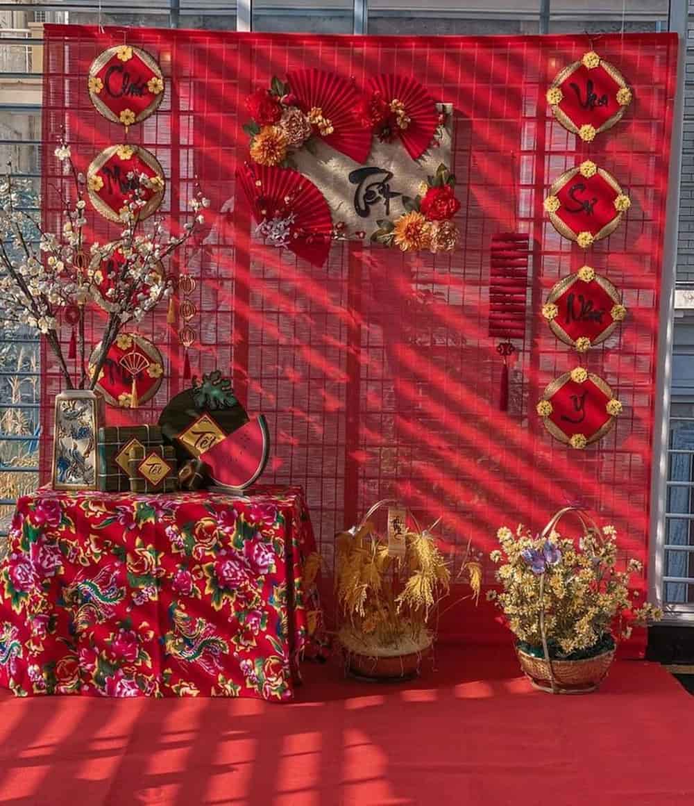 trang trí tết lớp non