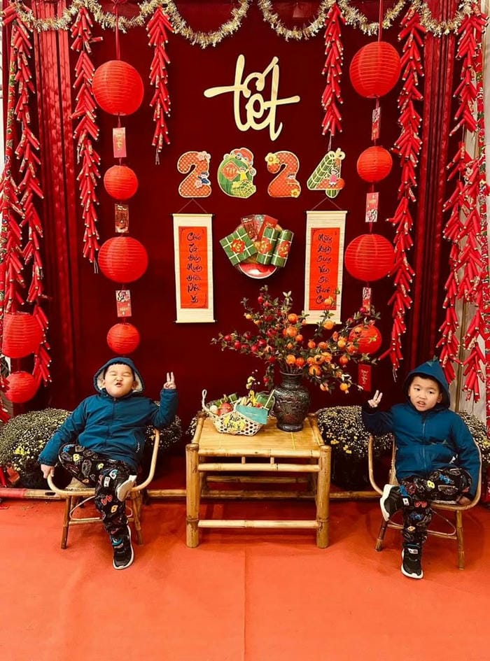 trang trí tết mầm non dễ thương