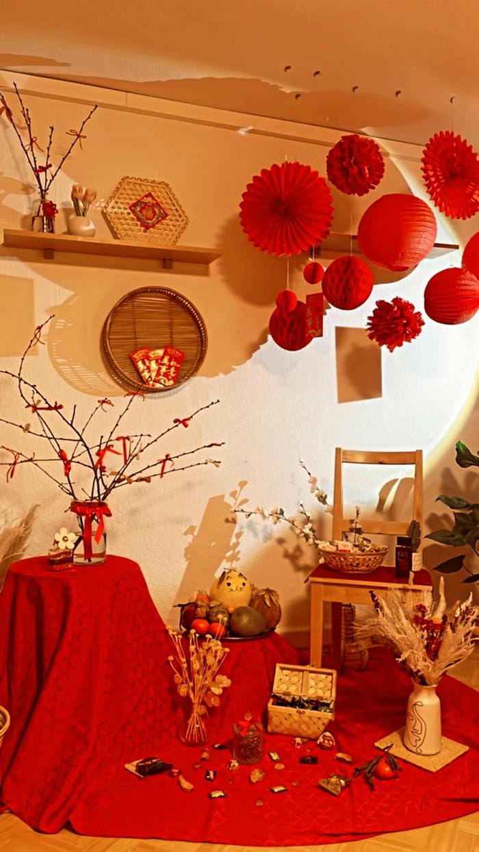 trang trí tết mầm non đẹp cực kì