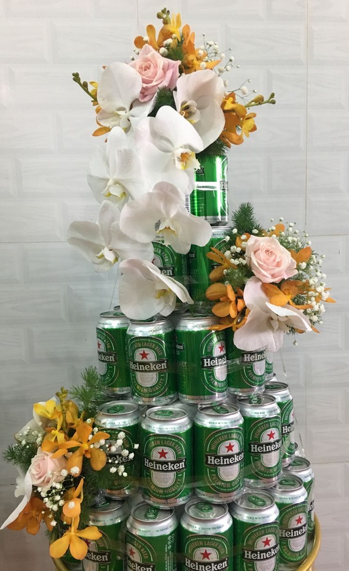 trang trí tháp nước ngọt siêu đẹp