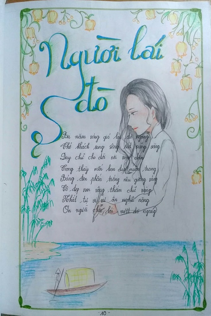 trang trí thiệp 20_11 cô và thơ
