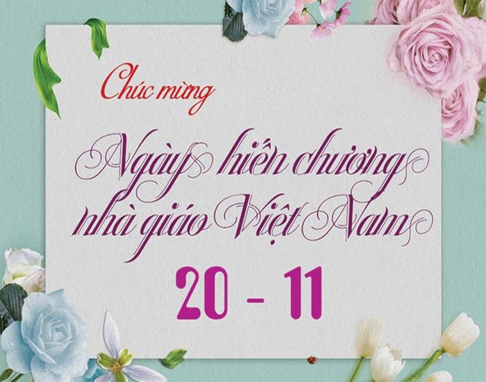 trang trí thiệp 20_11 đơn giản