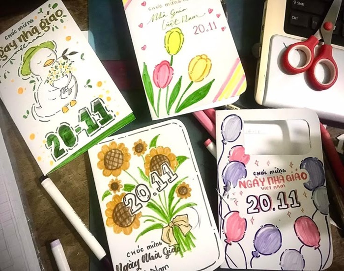trang trí thiệp 20_11 nhiều mẫu