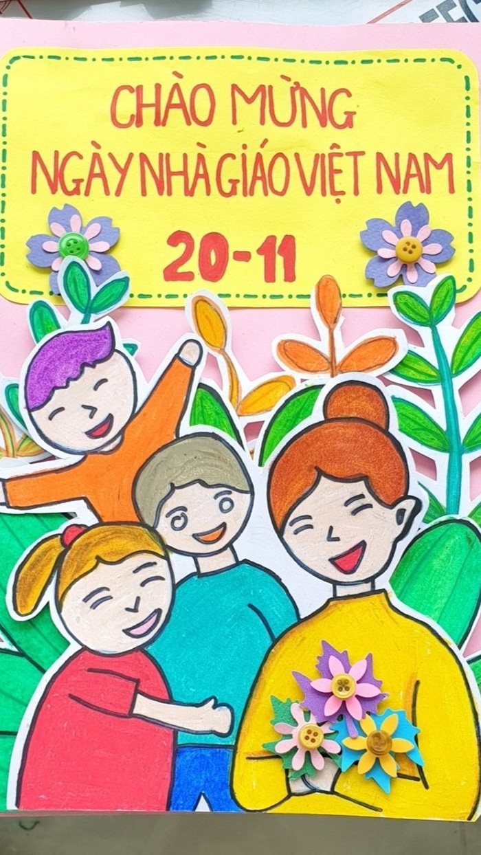 trang trí thiệp 20_11 vẽ tay