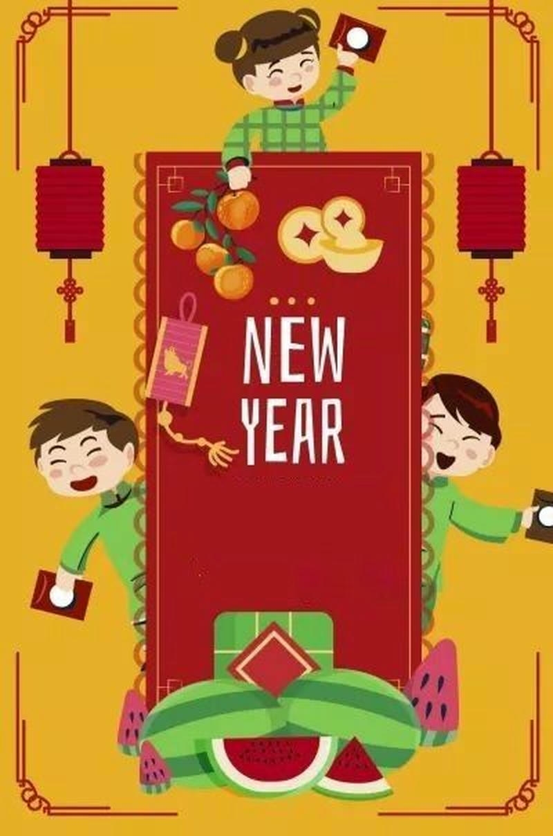 trang trí thiệp tết chất