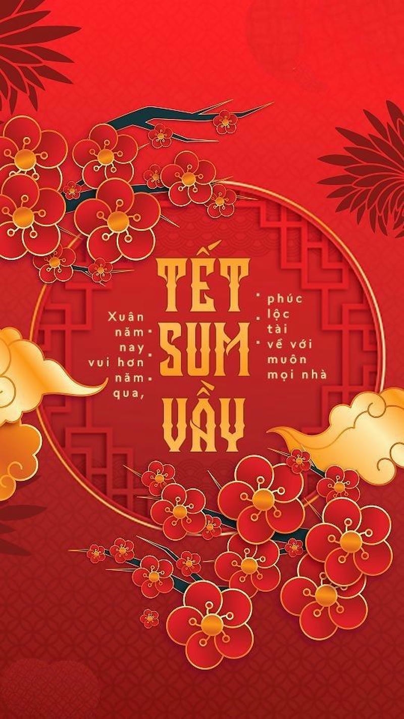 trang trí thiệp tết chữ nôm