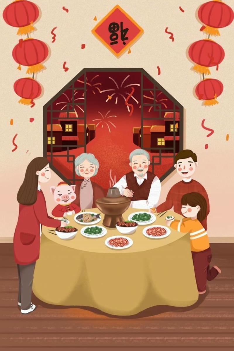 trang trí thiệp tết mâm cỗ