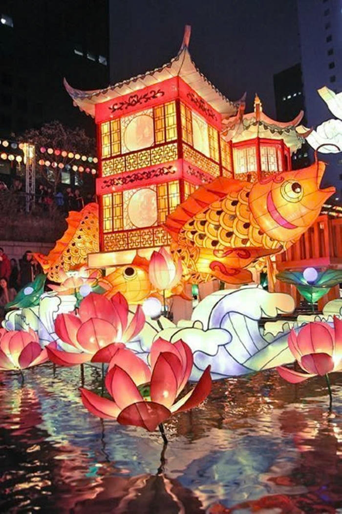 trang trí trung thu cá chép