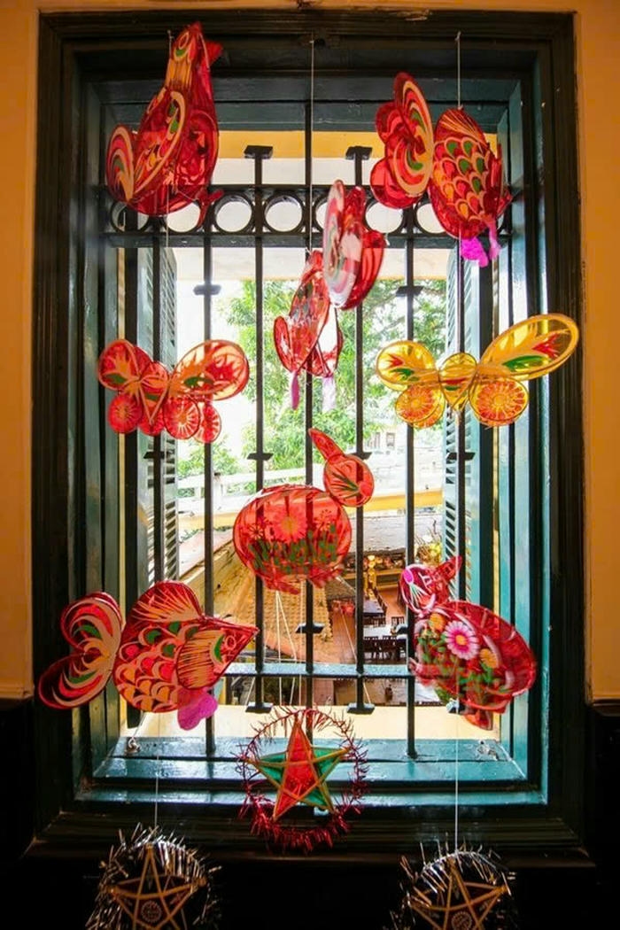 trang trí trung thu cửa sổ