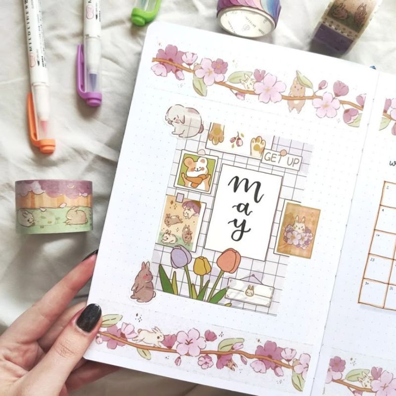 trang trí vở cute