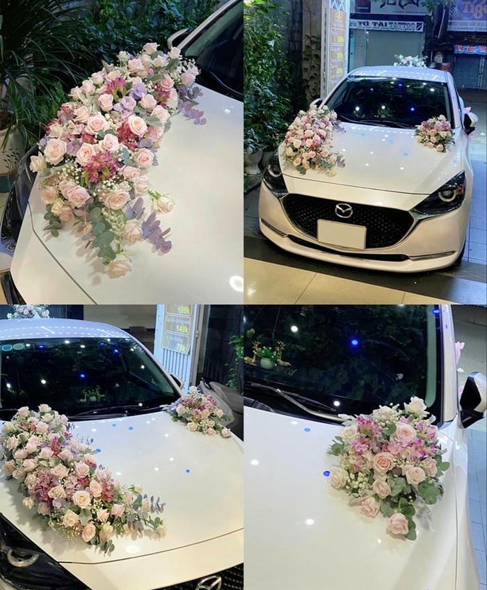 trang trí xe hoa đơn giản