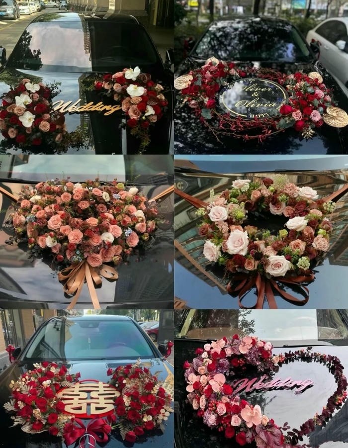trang trí xe hoa đơn giản đẹp cực