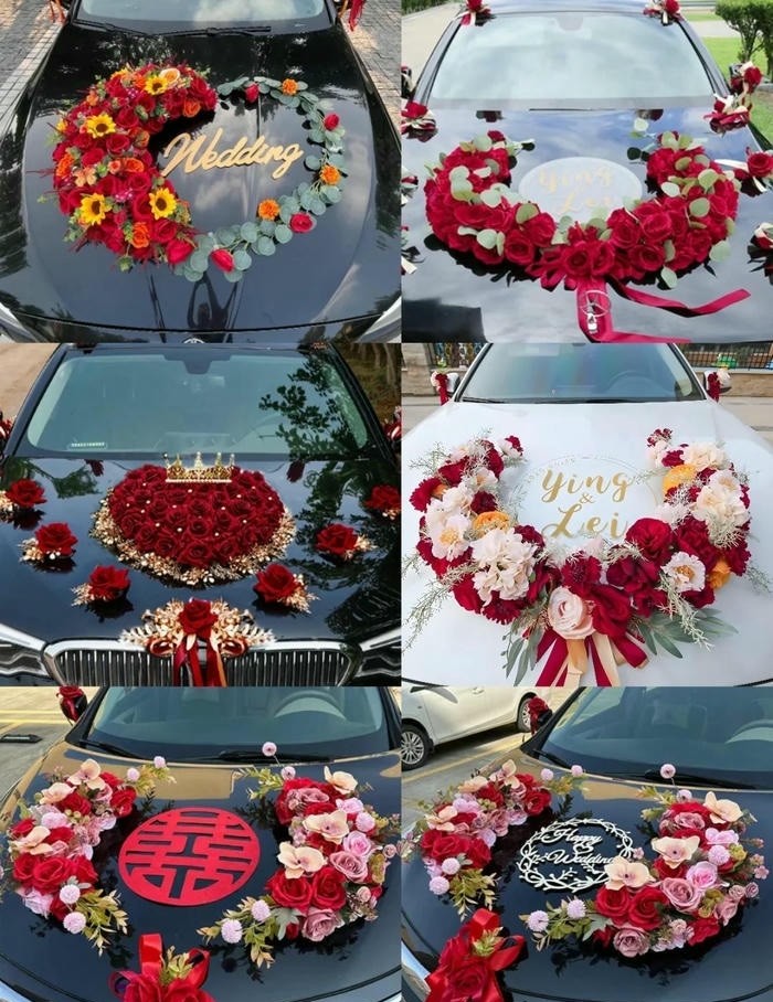 trang trí xe hoa đơn giản sang