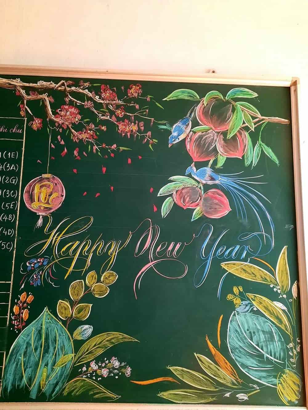 vẽ bảng tết ngày xuân