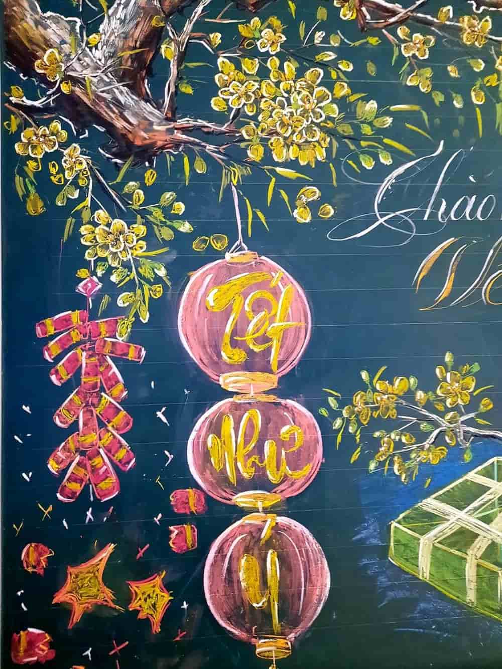 vẽ bảng tết tiểu học