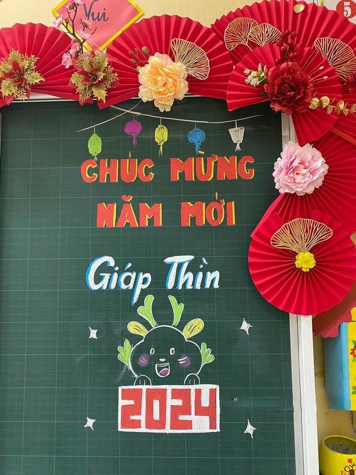 vẽ bảng trang trí tết giáp thìn