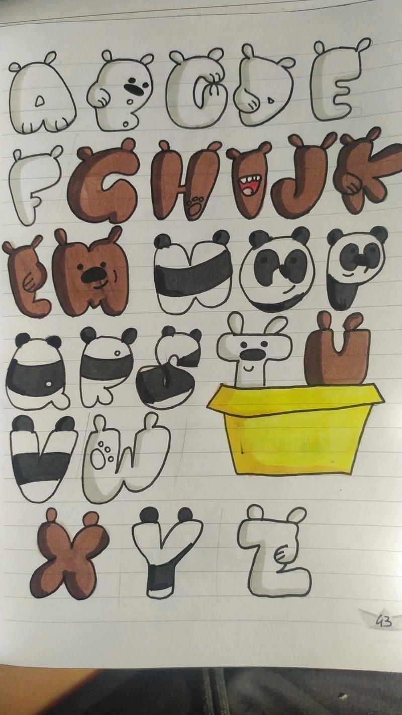 vẽ chữ trang trí cute