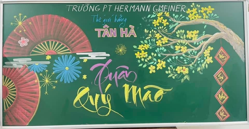 ý tưởng vẽ bảng tết