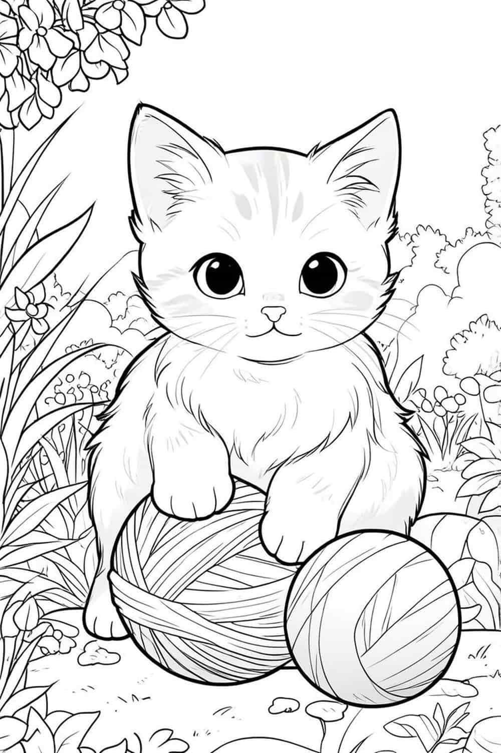 Tranh tô màu con mèo