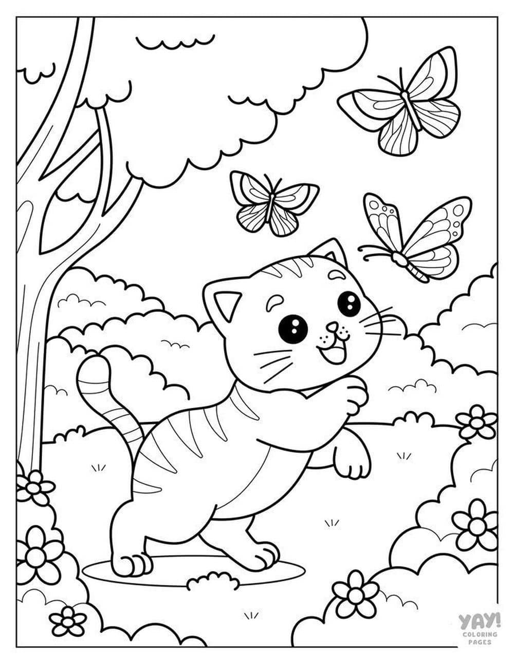 Trẻ tô màu con mèo