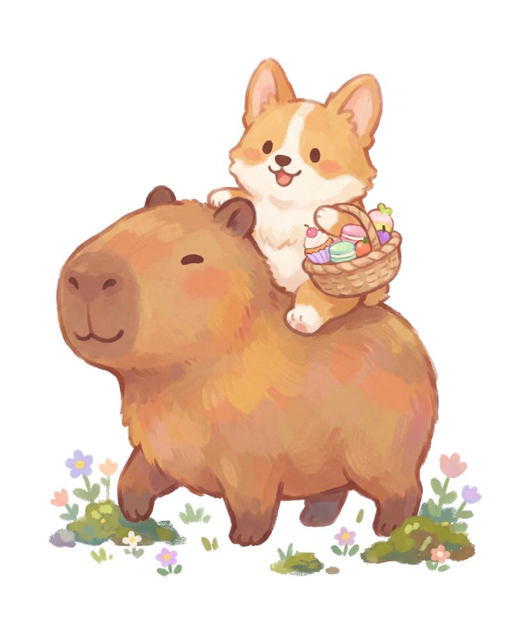 Vẽ tranh capybara hoạt hình