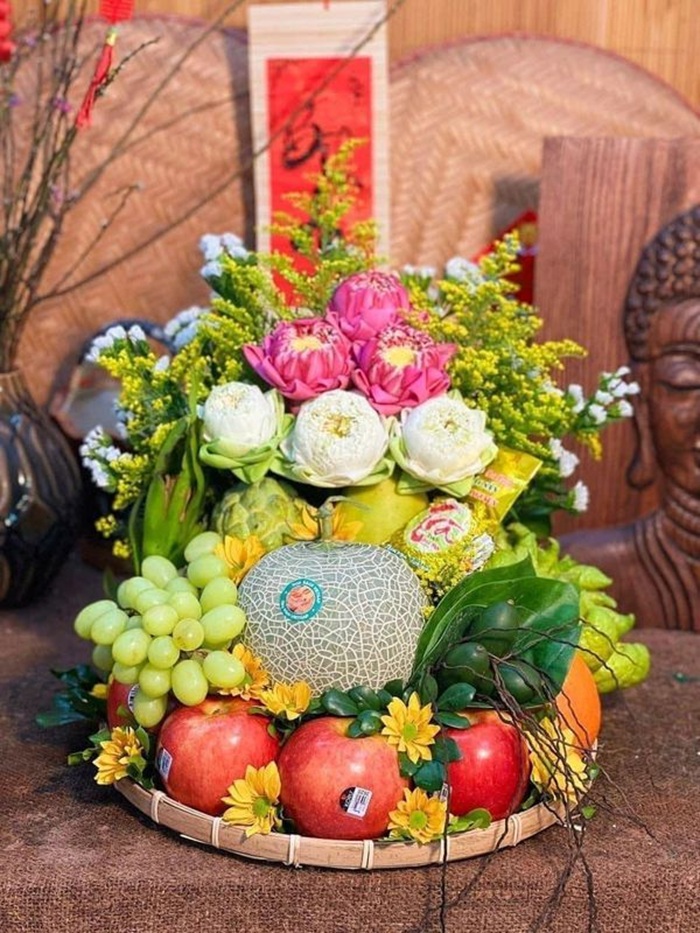 ảnh trang trí mâm ngũ quả cực đẹp