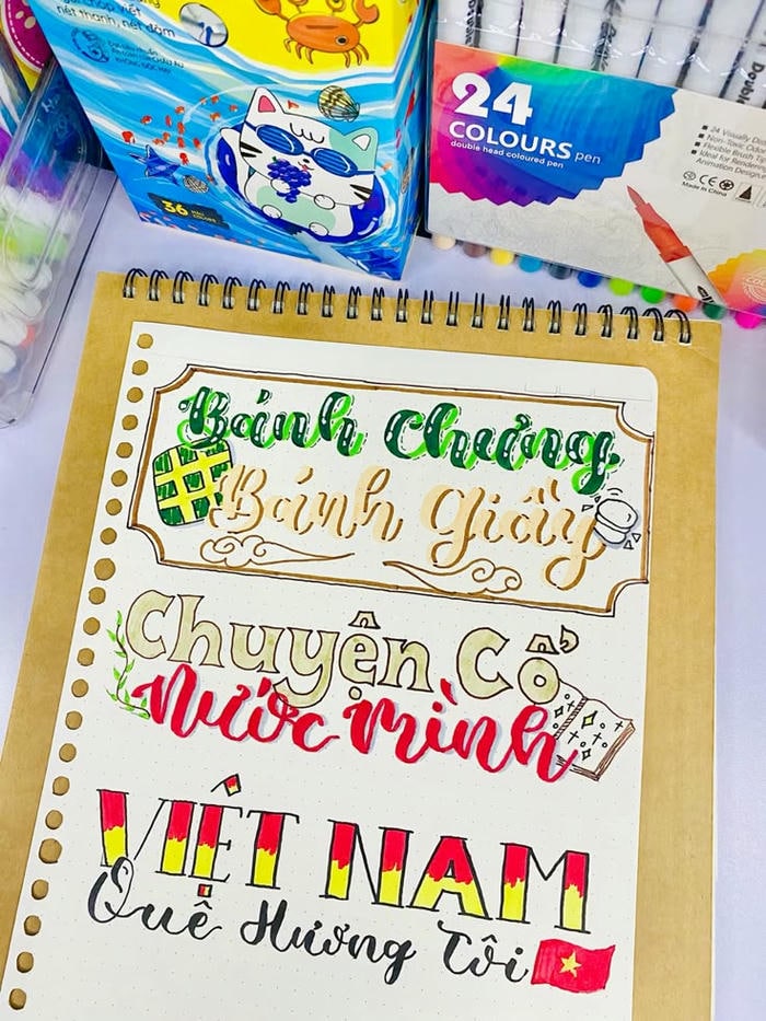 ảnh trang trí vở văn siêu dễ thương