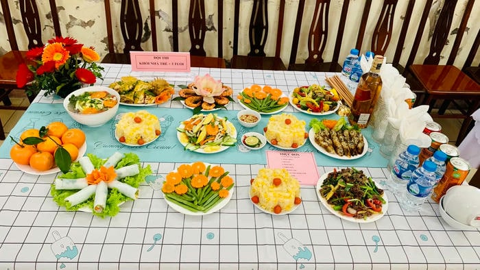 hình ảnh trang trí mâm cơm dự thi đẹp ngon