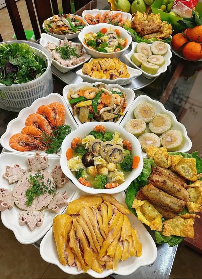 hình ảnh trang trí mâm cơm dự thi siêu ngon