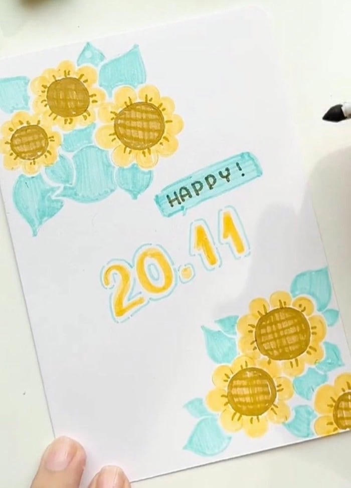 hình ảnh trang trí thiệp 20/11 cực cute