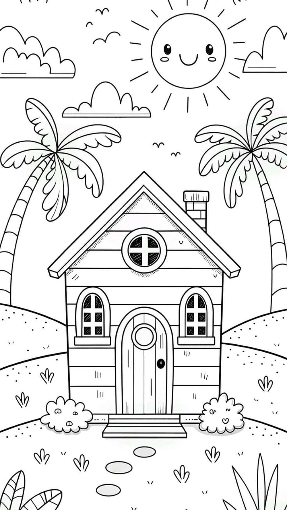 màu tranh tô ngôi nhà