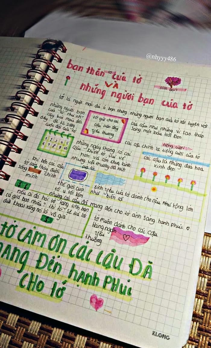 trang trí lưu bút siêu đẹp